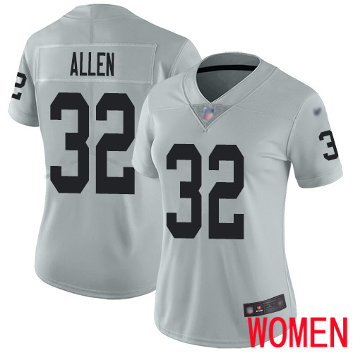 Oakland Raiders Limited Silver Women Marcus Allen Jersey NFL Football #32 Inverted Legend Jersey